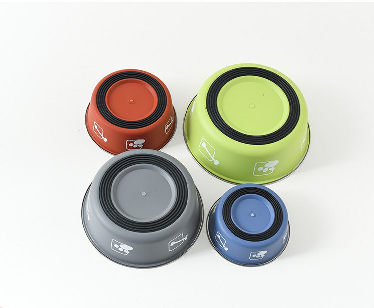 Pet Stainless Steel Food Single Cat Rice Water Bowl Dog Supplies_voghion.com