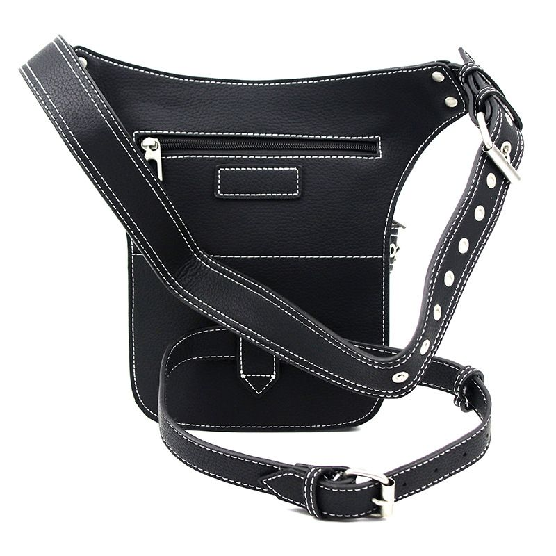 Steampunk Gürteltasche Mode Gothic Leder Schulter Crossbody Messenger Bags Oberschenkel Bein Hüftholster Geldbörse_voghion.com