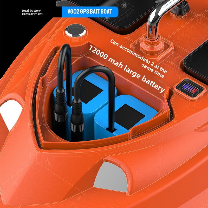 2025 New V802Pro Remote Control Nesting Boat GPS Precision Positioning Efficient Fishing Tool 4 Feed Hoppers 3KG Bait_voghion.com
