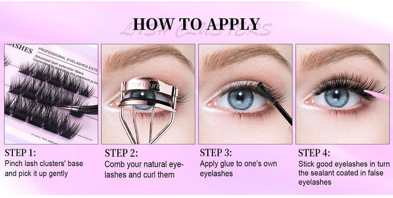 Beauty Health Oblique Flying Hot False Eyelashes Thick Diy Eye Lashes Segmented Single-Cluster Grafting False Eyelashes_voghion.com