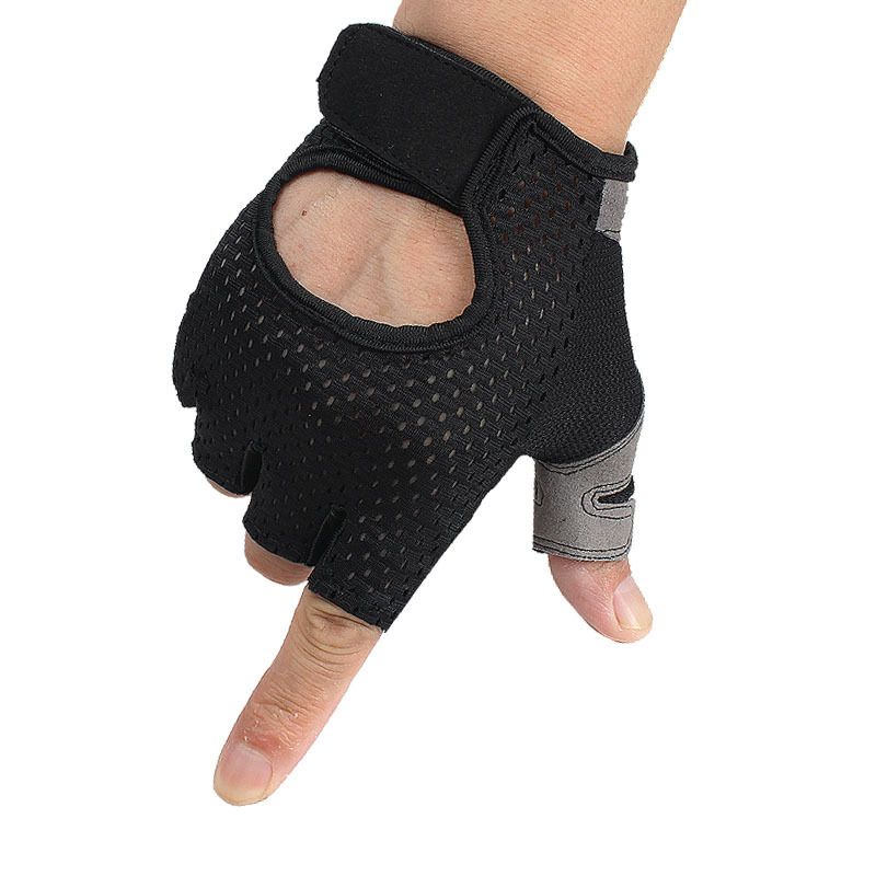 Paar Halbfingerhandschuhe Mesh Atmungsaktive Outdoor-Radsporthandschuhe_voghion.com