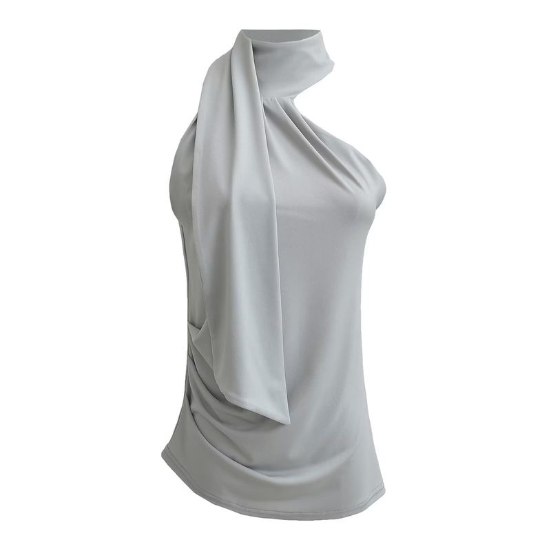 Women's Clothing Autumn New Design Fashionable And Versatile Casual Ribbon Irregular Vest_voghion.com