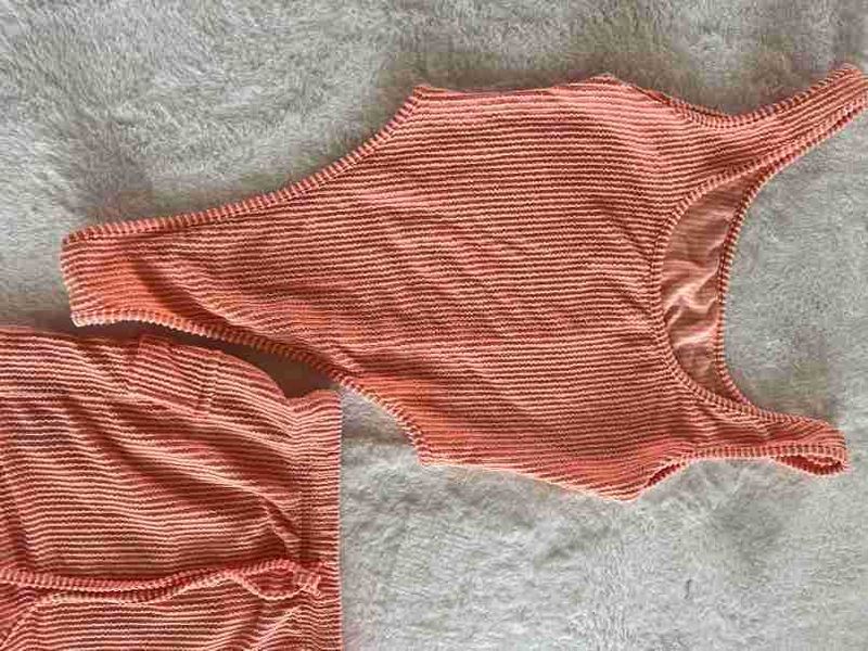 Ensemble deux pièces bikini et jupe courte en tissu jacquard décontracté pour femme_voghion.com