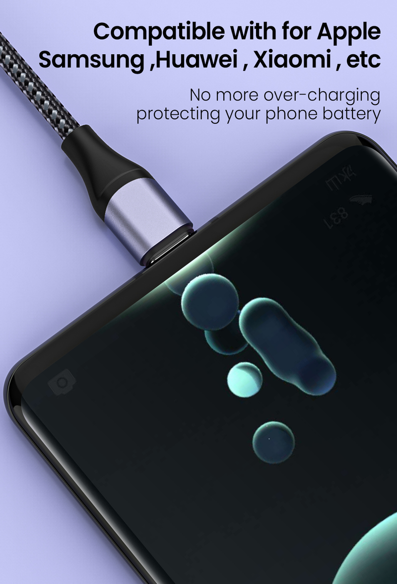 Suitable for Huawei P40 P30 Pro Nylon Braided Data Cable 5A USB C-type Cable Suitable for Samsung Galaxy Xiaom_voghion.com