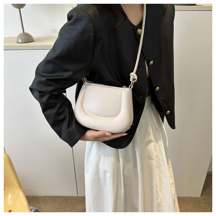 Borsa a tracolla 2024 nuova PU moda popolare tinta unita temperamento ascellare borsa a tracolla alla moda da donna invernale_voghion.com