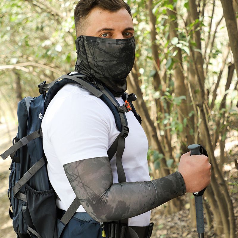 Gesichtsschutz für Radfahrer mit Nackenschutz – Schal aus Eisseide mit UV-Schutz für Herren – Leichte Sommer-Gesichtsmaske für Outdoor-Sportarten_voghion.com