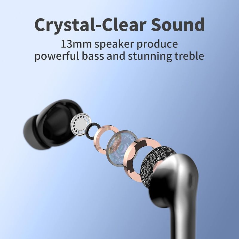 TWS Bluetooth 5.3 Earphone Stereo Bass With Noise Cancelling Mic Waterproof Wireless Headphones In Ear Buds For Android_voghion.com