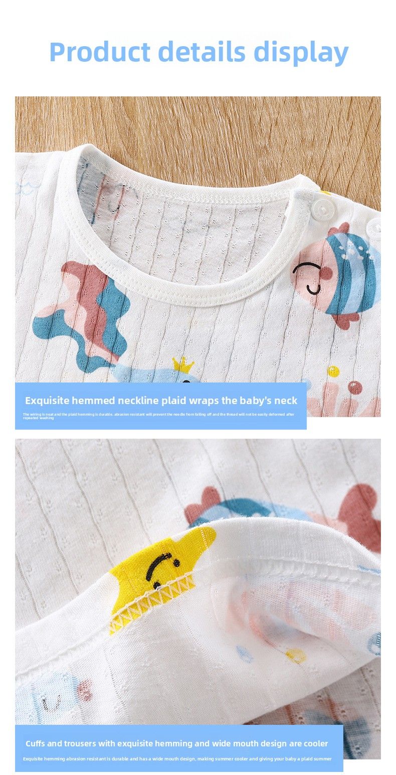 Weiche, atmungsaktive Baumwolle, Baby-Kinder-Pyjama-Set, süßes Cartoon-Langarm-Schlafanzug-Set für 0–5 Jahre_voghion.com