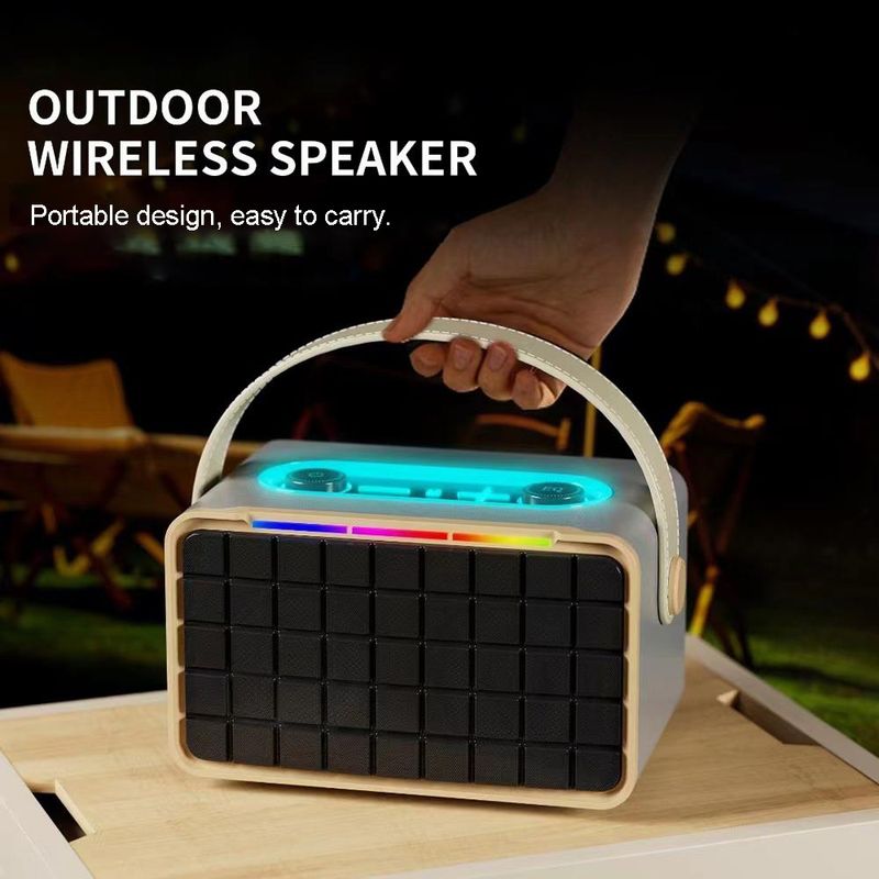 NewRixing NR8801 15W draagbare buiten Bluetooth-luidspreker TWS stereoluidspreker (kaki)_voghion.com