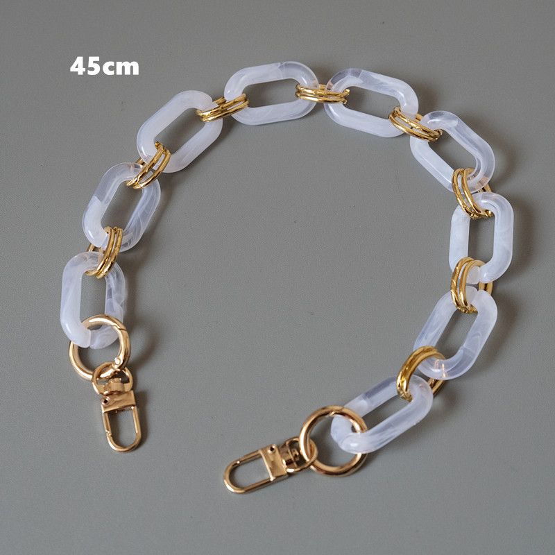 Accessori per borse a tracolla alla moda da donna, in resina mista oro, acrilica spessa, con catena per telefono_voghion.com