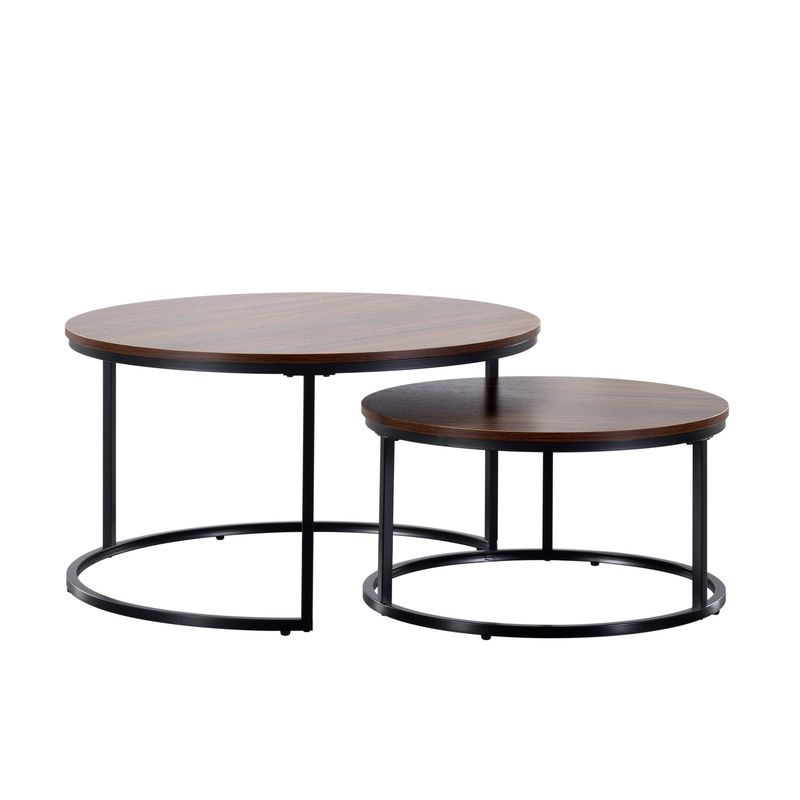 Nesting Round Coffee Table Set Of 2-piece_voghion.com
