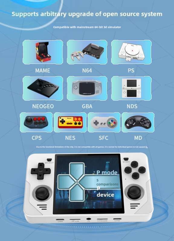 RGB30 Spillkonsol Open Source Handheld, Nostalgesche Joystick, Arcade Mini Touchscreen_voghion.com