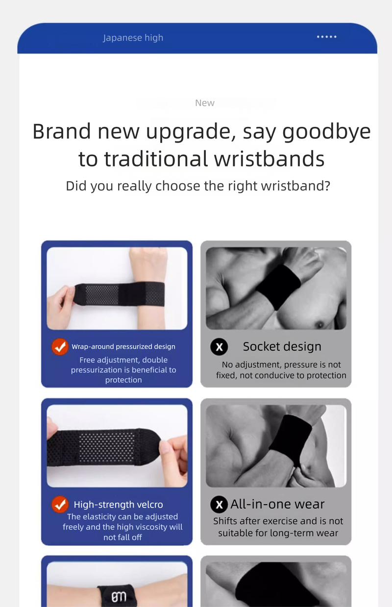 Faixa de suporte estabilizadora leve para a bainha do tendão TFCC, ideal para esportes, prática de badminton. Absorve o suor e é respirável._voghion.com