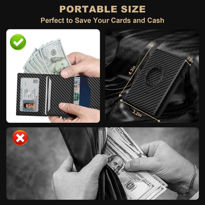 Men's Bags AirTag Wallet AirTag Wallet RFID Technology Credit Card Holder With Minimalist Men's Wallet_voghion.com