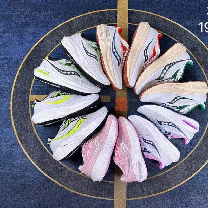 Saucony Victory 21 Thick-Soled Land Speed Shark Couple Racing Running Sports Shoes For Men And Women_voghion.com