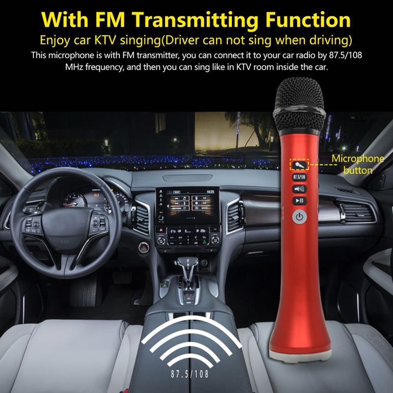 XIAOKOA Bluetooth Wireless Karaoke Microphone L-698 Speaker 2in1 Handheld Sing & Recording Portable KTV Player микрофон_voghion.com