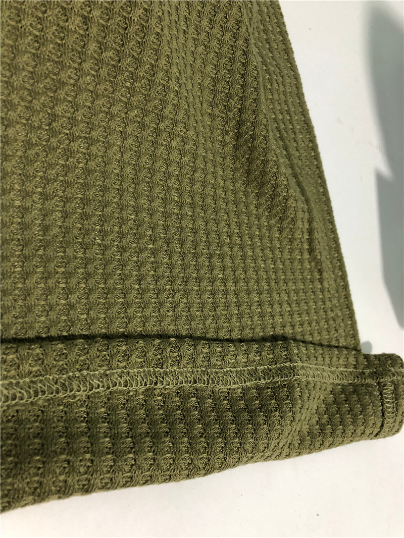 Women's home wear women's Waffle knit halter top trousers robe pajamas three sets_voghion.com