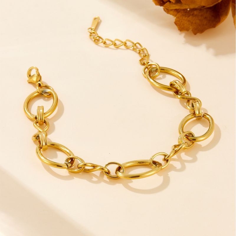Ins Style Hip-Hop Edelstahl Damen Schlichtes Casual Cuban Titan Stahl Armband Nischendesign Vielseitig_voghion.com