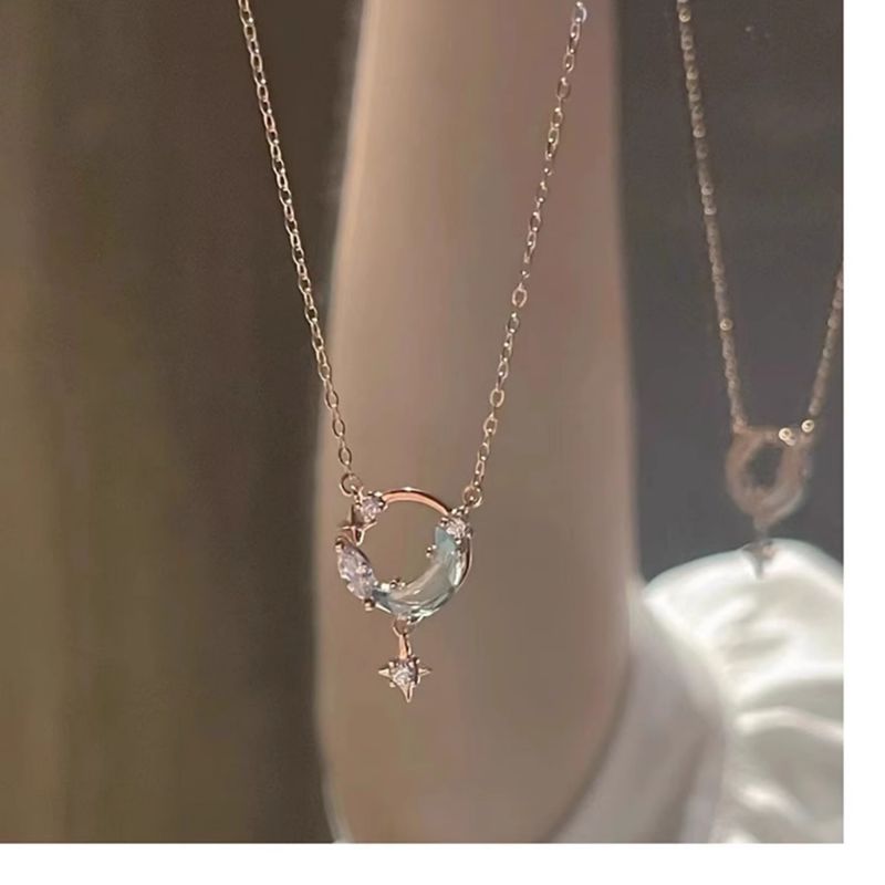 Inlaid Diamond Bow Necklace For Women, High-End Elegant Versatile Pendant Collarbone Chain, Light Luxury Niche Design_voghion.com