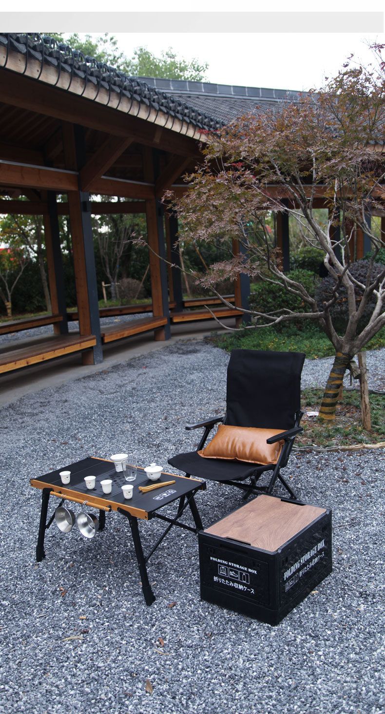 Multi functional lifting IGT module outdoor equipment folding picnic camping mobile kitchen barbecue coffee table_voghion.com