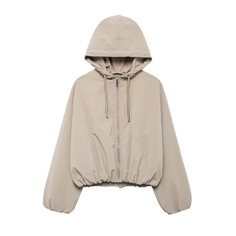 Women's clothing 2024 autumn and winter new style loose hooded jacket_voghion.com