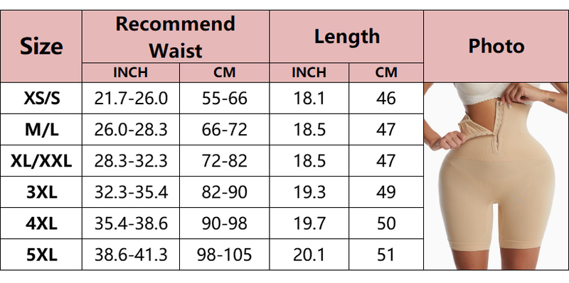 New Women Firm Tummy Control with Hook Butt Lifter Shapewear Panties High Waist Trainer Body Shaper Shorts Female_voghion.com