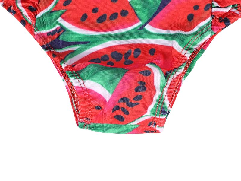 Mère et enfants été maillot de bain européen et américain manches à volants pour enfants maillot de bain imprimé fille bébé gilet respirant maillot de bain une pièce_voghion.com