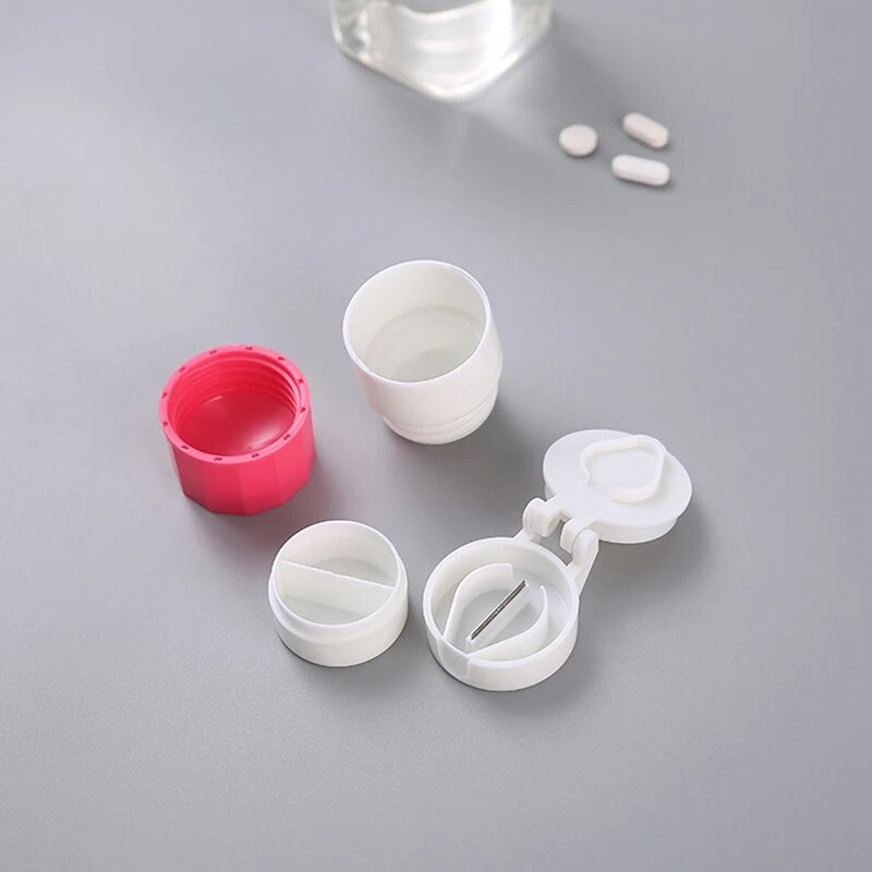 4 In 1 Portable Case Splitter Powder Pastillero Grinder Cutter Medicine Storage Drug Container Pill Box_voghion.com