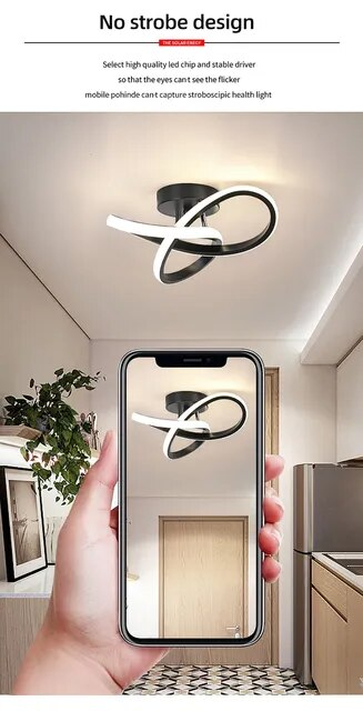 Luces LED modernas para techo de pasillo, iluminación nórdica para el hogar, montada en superficie para dormitorio, sala de estar, pasillo, luces para balcón_voghion.com