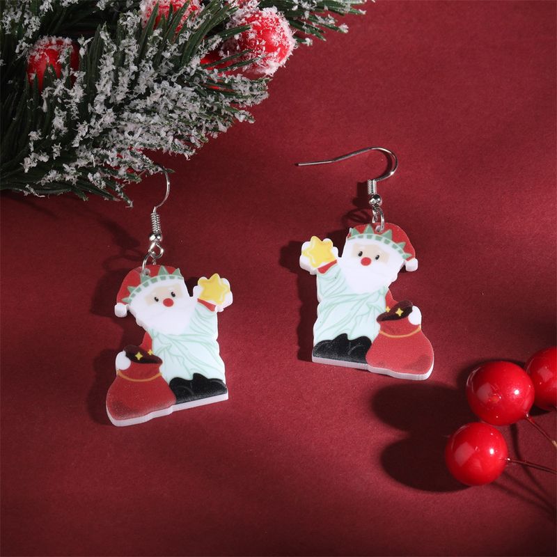 Nuovi orecchini a forma di calza di Natale personalizzati in acrilico ecologico completamente gestiti_voghion.com