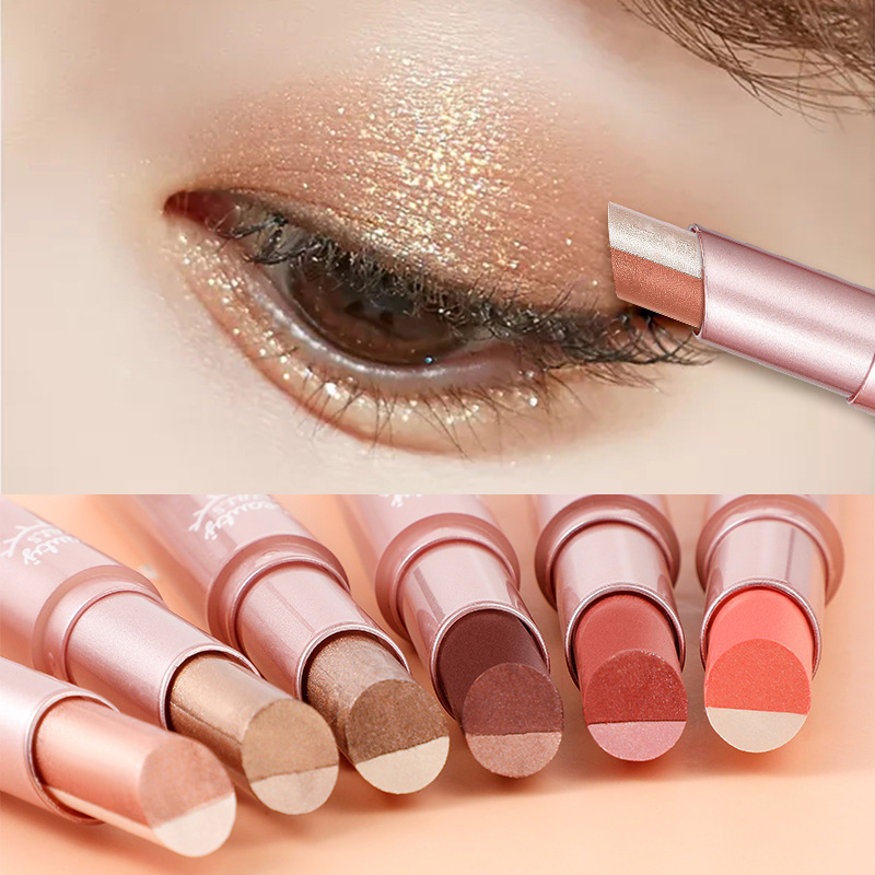In Waterproof 2 1 Matte Eyeshadow Stick Lasting Glitter Easy To Color Earth Color Pink Eyeshadow Pencil Ey_voghion.com