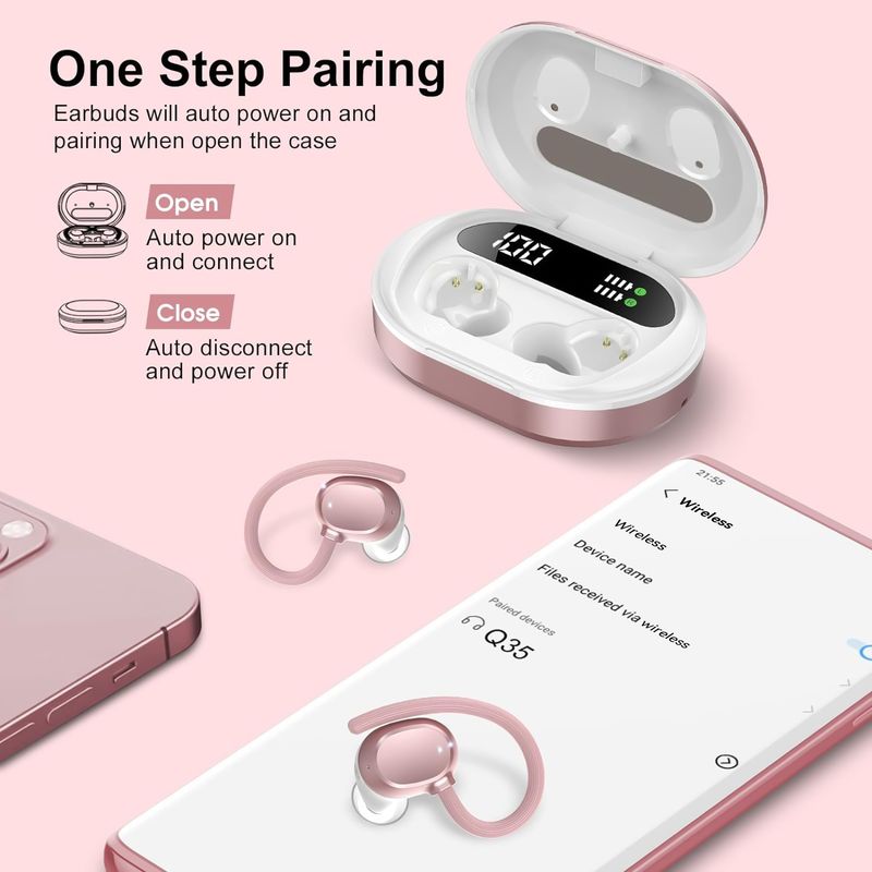 New Q35 Ear-hook Smart 5.2 Bluetooth Headset for Business and Sports_voghion.com