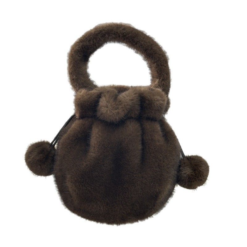 Borsa a tracolla in peluche da donna, nuova, autunno inverno, di alta qualità, semplice e di tendenza_voghion.com