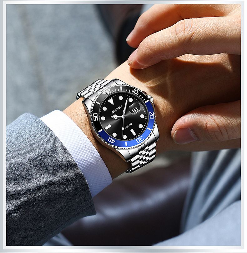 Quartz Watch Watch Calendar Watch Men's Glow-in-the-dark Waterproof High-grade Handsome Men's Watch_voghion.com