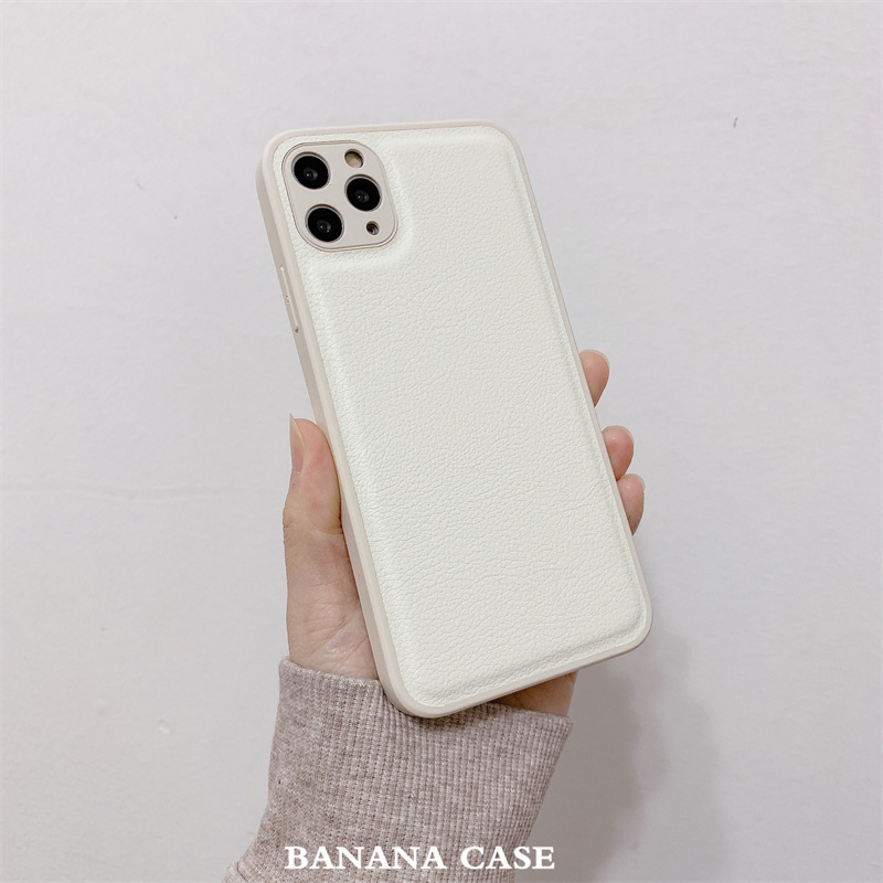 Mobile phone case Autumn and winter simple leather suitable for 15promax Apple 12promax mobile phone case iPhone11/12/14pro_voghion.com