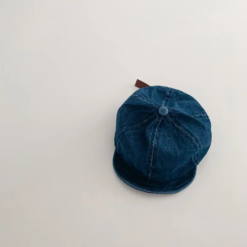 Gorras de béisbol vaqueras para bebé, estilo coreano, de ala suave, con visera, estilo vintage, para verano, para niños pequeños, con protector solar_voghion.com