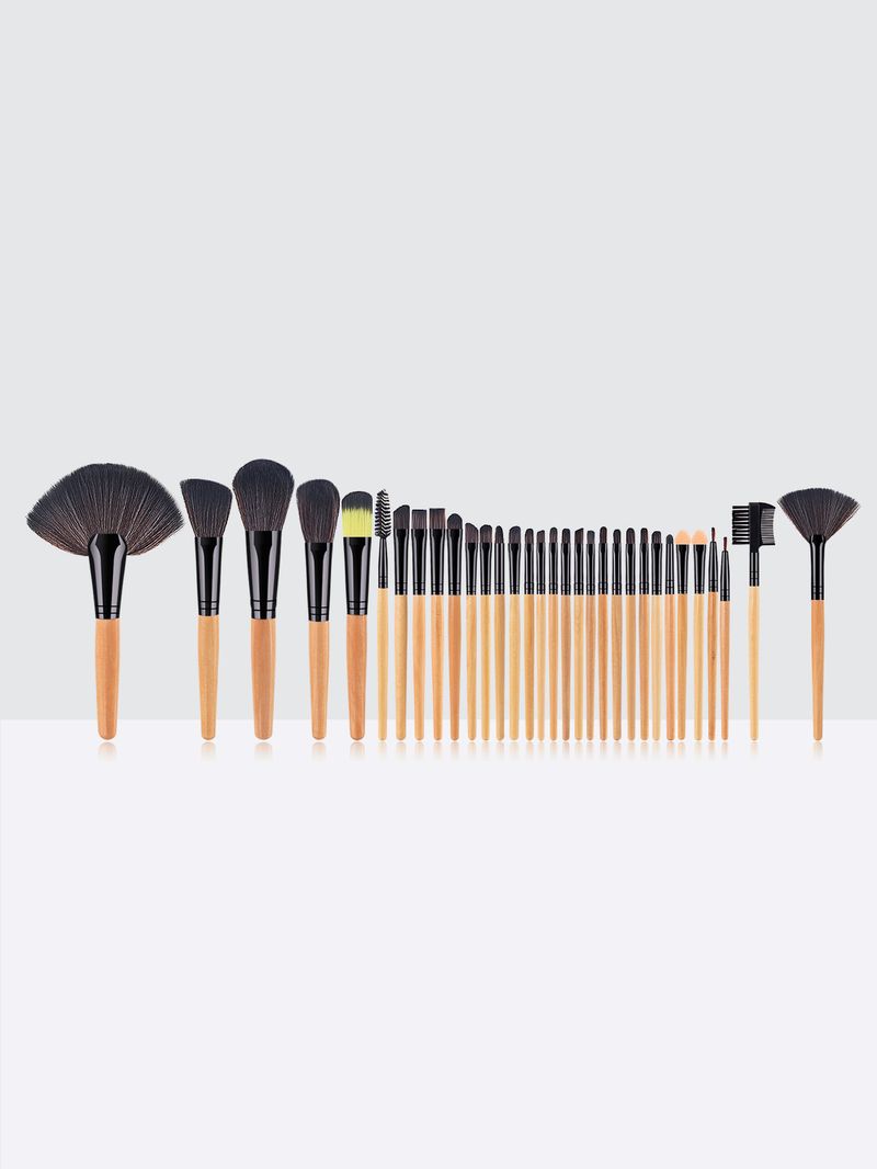 Set pennelli trucco professionali in legno da 32 pezzi_voghion.com