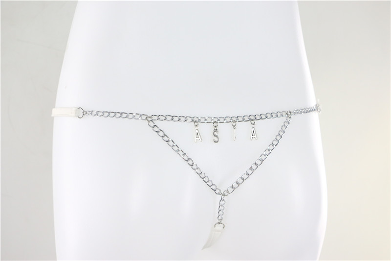 WQ2209 Le fabbriche europee e americane forniscono il pendente della lettera della lega selvaggia compreso la catena della vita della catena della cinghia del triangolo della biancheria intima_voghion.com