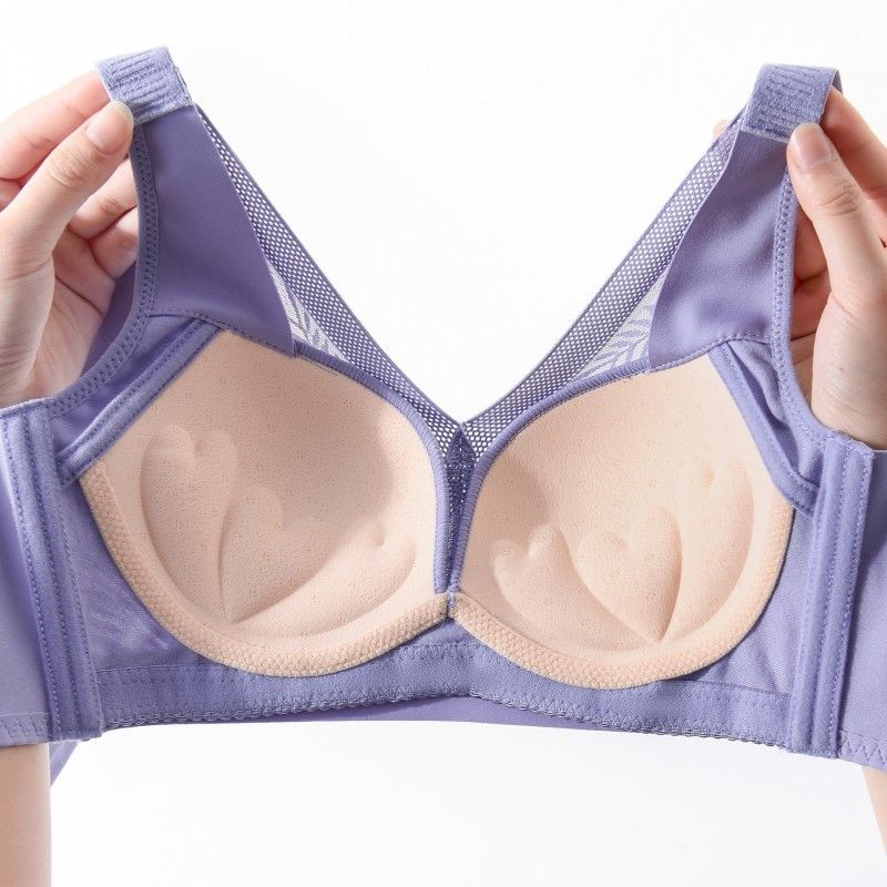 Soutien-gorge push-up sans coutures, sans armatures, confortable et respirant, pour femme, poitrine moyenne, épaisse et petite. Ajustement latéral de la poitrine._voghion.com