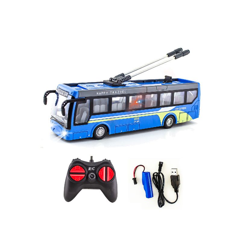 Auto telecomandata di ricarica Autobus telecomandato Autobus scolastico Autobus turistico Auto giocattolo per bambini_voghion.com