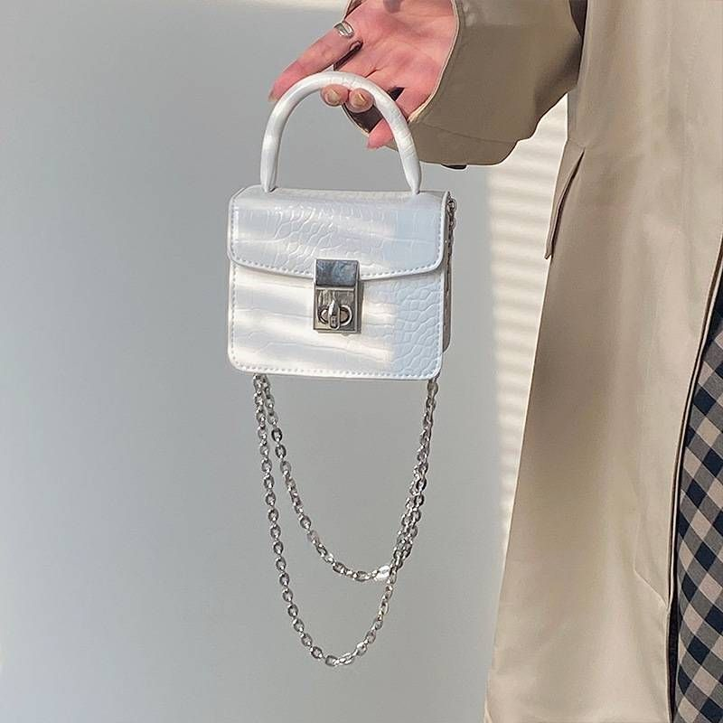 Nischen-High-End-Lock-kleine Tasche 2024 neues Krokodilmuster Mode quadratische Kette Umhängetasche Messenger Bag Trend_voghion.com