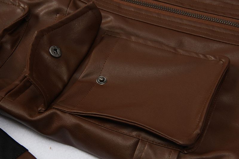 Herren-Lederjacke aus PU mit mehreren Taschen – Stilvolle Bikerjacke im Utility-Design (M-XXXL)_voghion.com