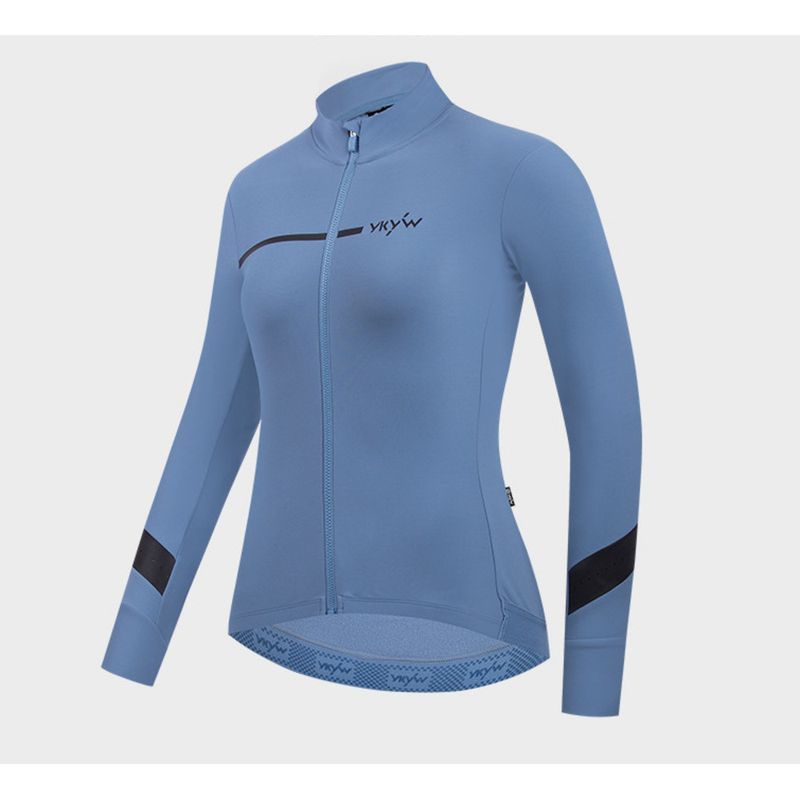 YKYW Autumn Winter New Fleece Cycling Jacket Women's Warm Long Sleeve Sports Breathable Coat_voghion.com