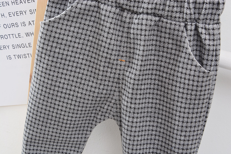 Babykleding Jongens broek met lange mouwen driedelige jurk voor kinderen duizend vogelrooster prestatie heer_voghion.com