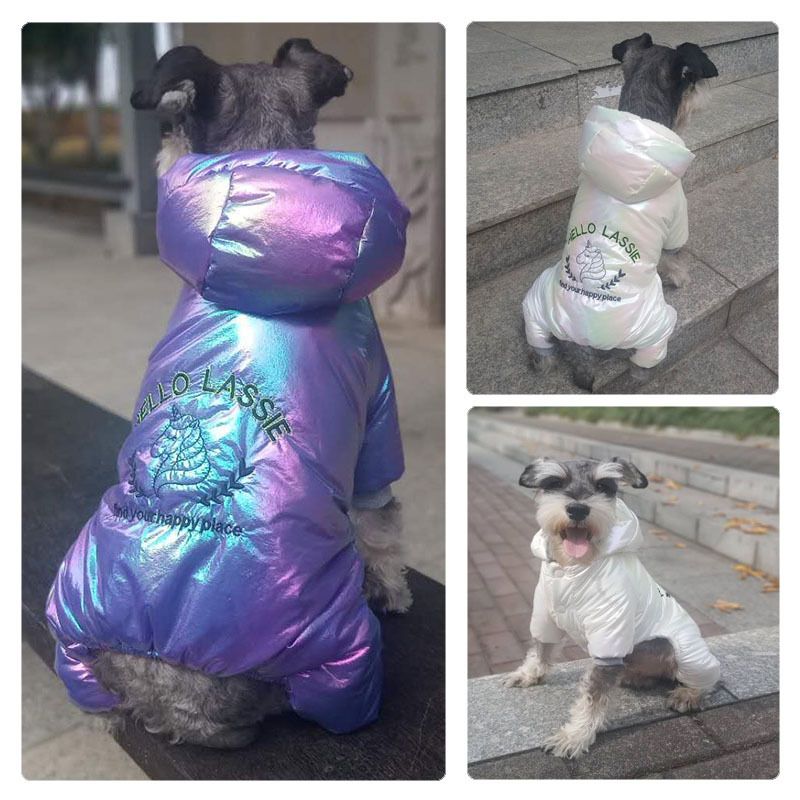 Giacca invernale calda e colorata, antivento, foderata in pile, per animali domestici, nuovo cappotto in cotone per cani e gatti_voghion.com