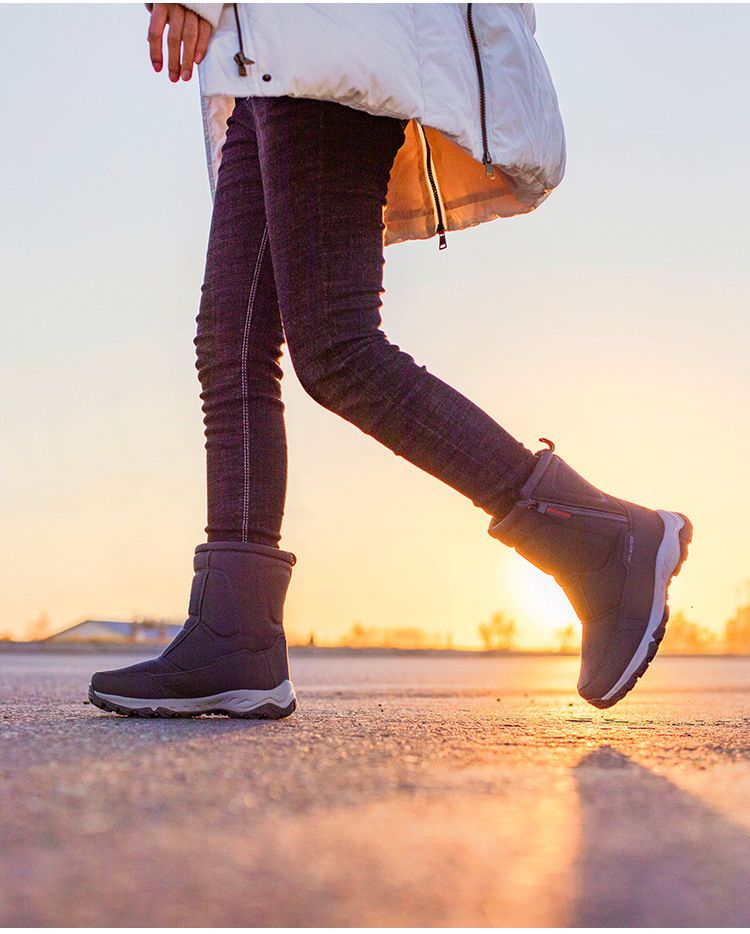 Herrenschuhe Nordost-Winter-Schneestiefel Damen wasserdicht rutschfest Fleece-ed verdickte Herren Baumwolle gepolsterte Schuhe Reiten_voghion.com