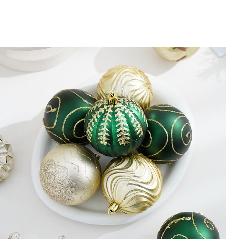 Modern Christmas Ornament Set - Velvet & Metallic Geometric Hanging Balls For Stylish Tree Decor (Red/Green/Gold/Rose Gold, Assorted Shapes)_voghion.com