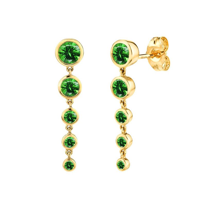 Women's Jewelry S925 Silver Needle Chain With Diamond Earrings And Earrings Creative And Versatile Simple Zircon Micro Inlaid Earring Accessories_voghion.com