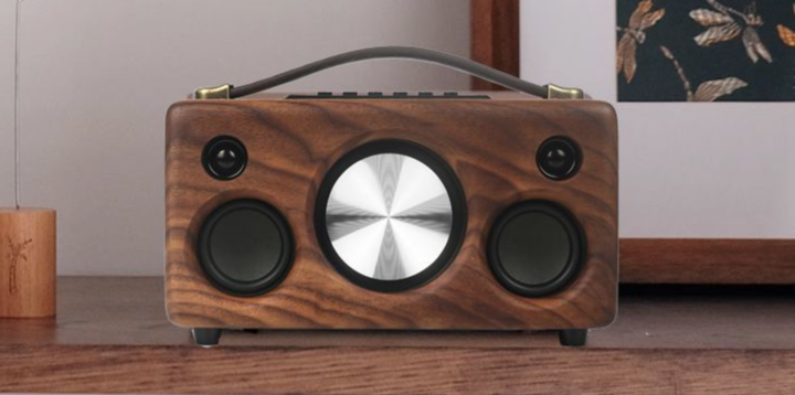 Niemiecki głośnik Bluetooth z litego drewna, wysokiej klasy, drewniany, domowy mini głośnik HIFI_voghion.com