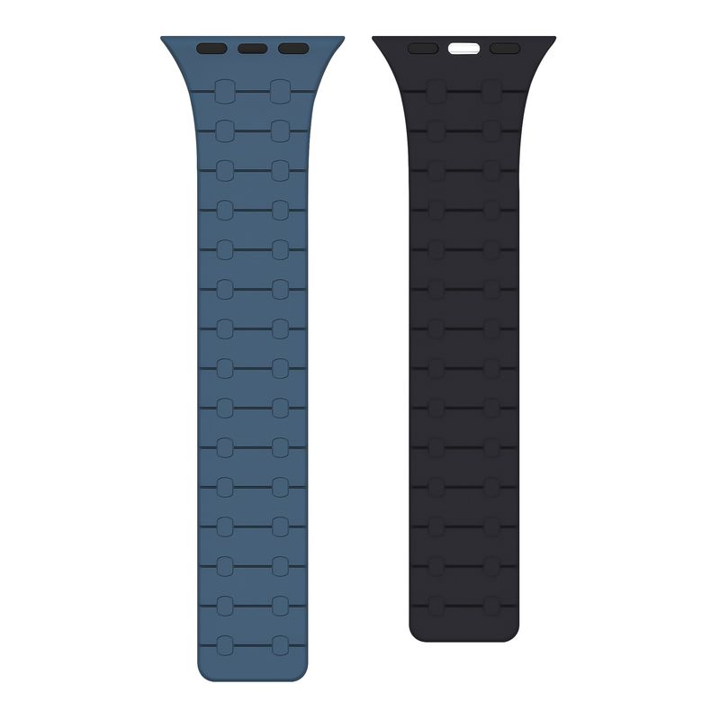 Ισχύει για AppleWatch Applewatch 987654 Iwatch Ultra Μαγνητικό λουράκι σιλικόνης με αντίθεση χρώματος_voghion.com